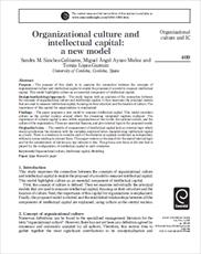 مقاله ترجمه شده با عنوان فرهنگ سازمانی و سرمایه فکری: یک مدل جدید، به همراه اصل مقاله